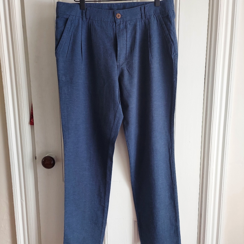 Patagonia Island Hemp Pants Regular Fit NWT Size 10 Stone Blue